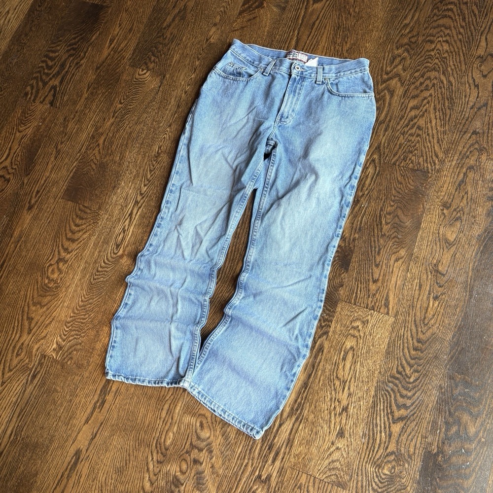 Vtg 90s Old Navy Regular Flare Jeans Womens 10 Blue Light Wash 100% Cotton Y2K